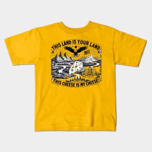 This Land Cheese Lover America Funny Kids T-Shirt